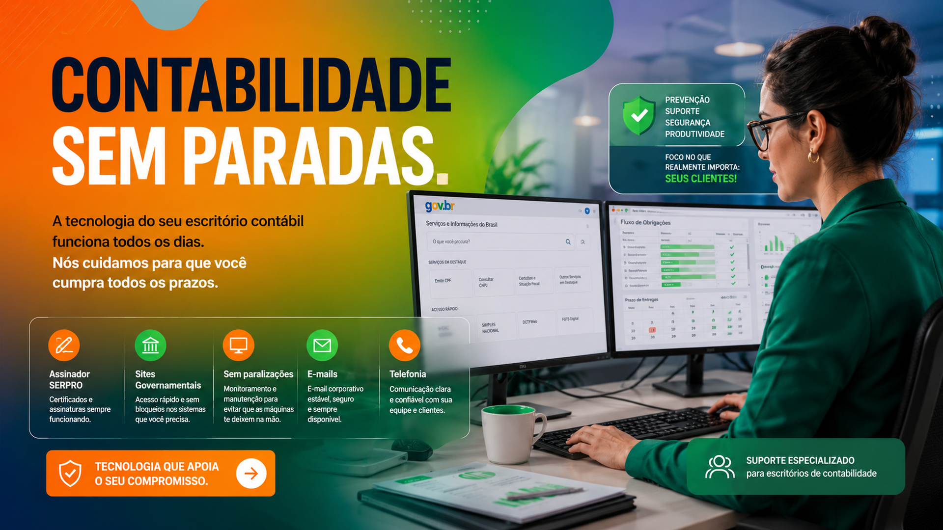 Contabilidade sem paradas — suporte tecnológico para escritórios de contabilidade